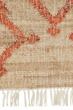 Sale La Redoute AM.PM Panaji jute tæppe Naturlig/rød