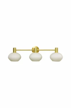 Best Aneta Lighting Badeværelseslampe Elba Mat messing/opal hvid