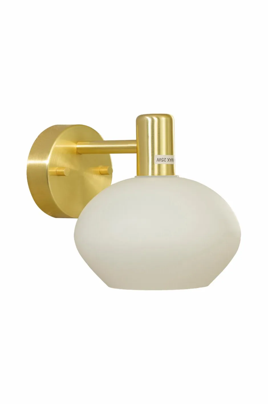 Aneta Lighting Badeværelseslampe Elba Mat messing/opal hvid
