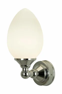 Sale Aneta Lighting Badeværelsesbelysning Luigi væglampe Krom/opalVit