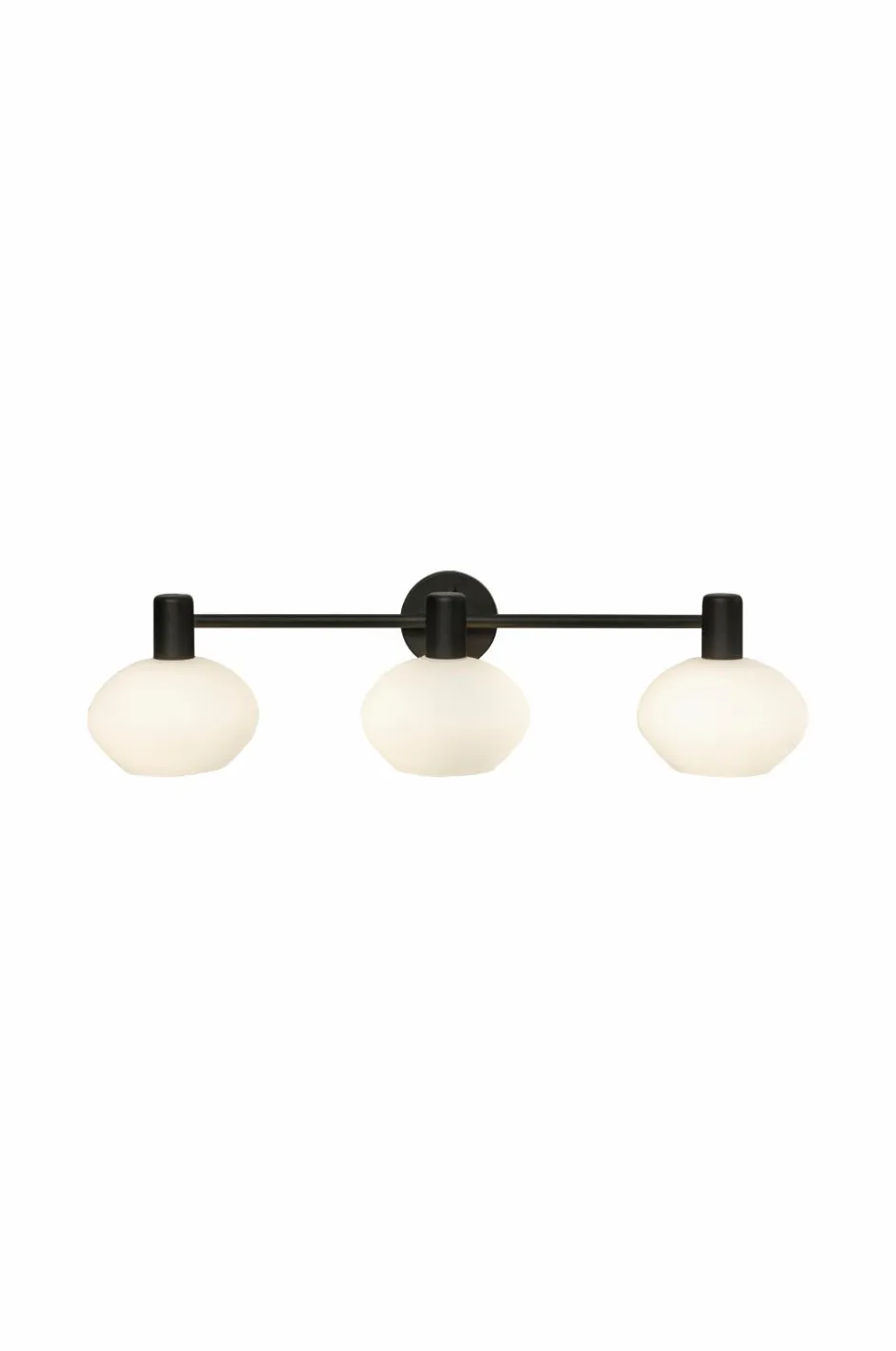Best Aneta Lighting Badeværelseslampe Elba Sort/opal hvid