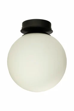 Clearance Aneta Lighting Badeværelseslampe Lido sort/opal hvid