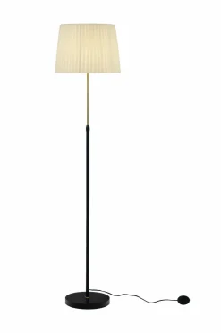 Hot Aneta Lighting Gulvlampe Ezai sort/mat messing