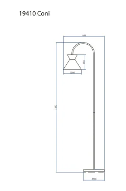 Best Aneta Lighting Gulvlampe Coni Sort