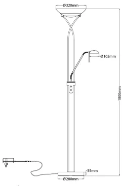 Sale Aneta Lighting Gulvlampe LED CANNES Black