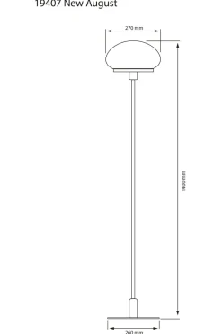 Aneta Lighting Gulvlampe New August Sort/hvid