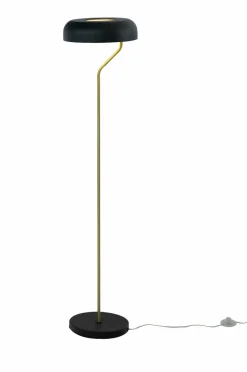 Sale Aneta Lighting Gulvlampe Bremen Sort/mat messing