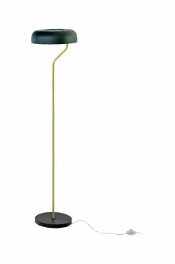 Sale Aneta Lighting Gulvlampe Bremen Sort/mat messing