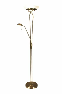 Best Aneta Lighting Gulvlampe LED CANNES Antique brass
