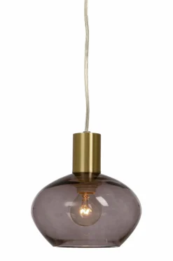 Outlet Aneta Lighting Pendel BELL Mat messing/røg