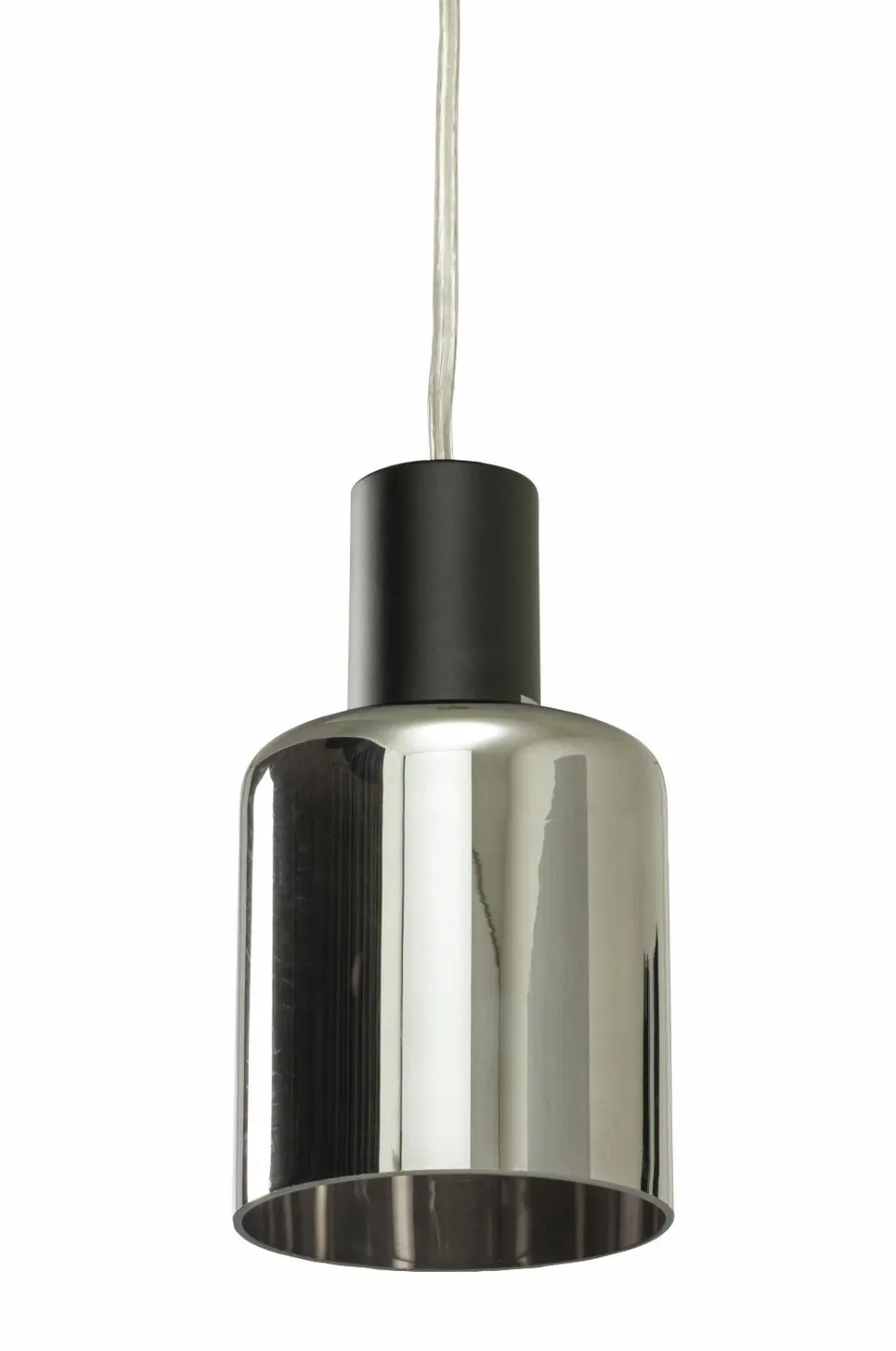 Best Aneta Lighting Pendel CYLINDER Sort/røggrå