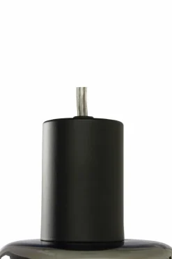 Best Aneta Lighting Pendel CYLINDER Sort/røggrå