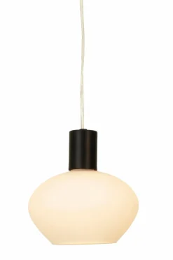 Discount Aneta Lighting Pendel BELL Sort/opalhvid