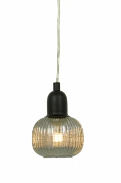 Aneta Lighting Pendel ELIN Sort/røggrå