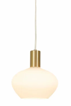 Hot Aneta Lighting Pendel BELL Mat messing/hvid