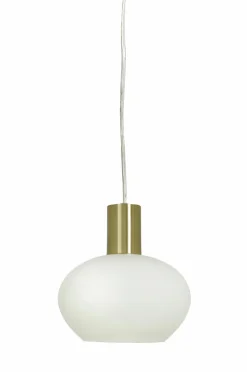 Hot Aneta Lighting Pendel BELL Mat messing/hvid