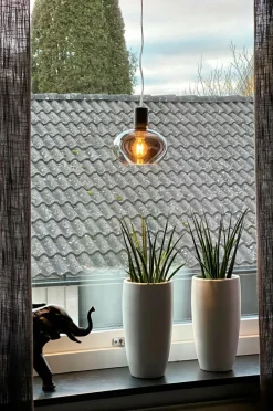 Best Aneta Lighting Pendel BELL Sort/røggrå
