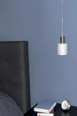 Aneta Lighting Pendel CYLINDER Stål/vit