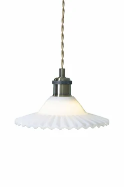 Outlet Aneta Lighting Vinduespendel Silvia antik messing/hvid