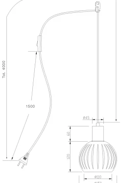 Best Aneta Lighting Vinduespendel Grafika sort