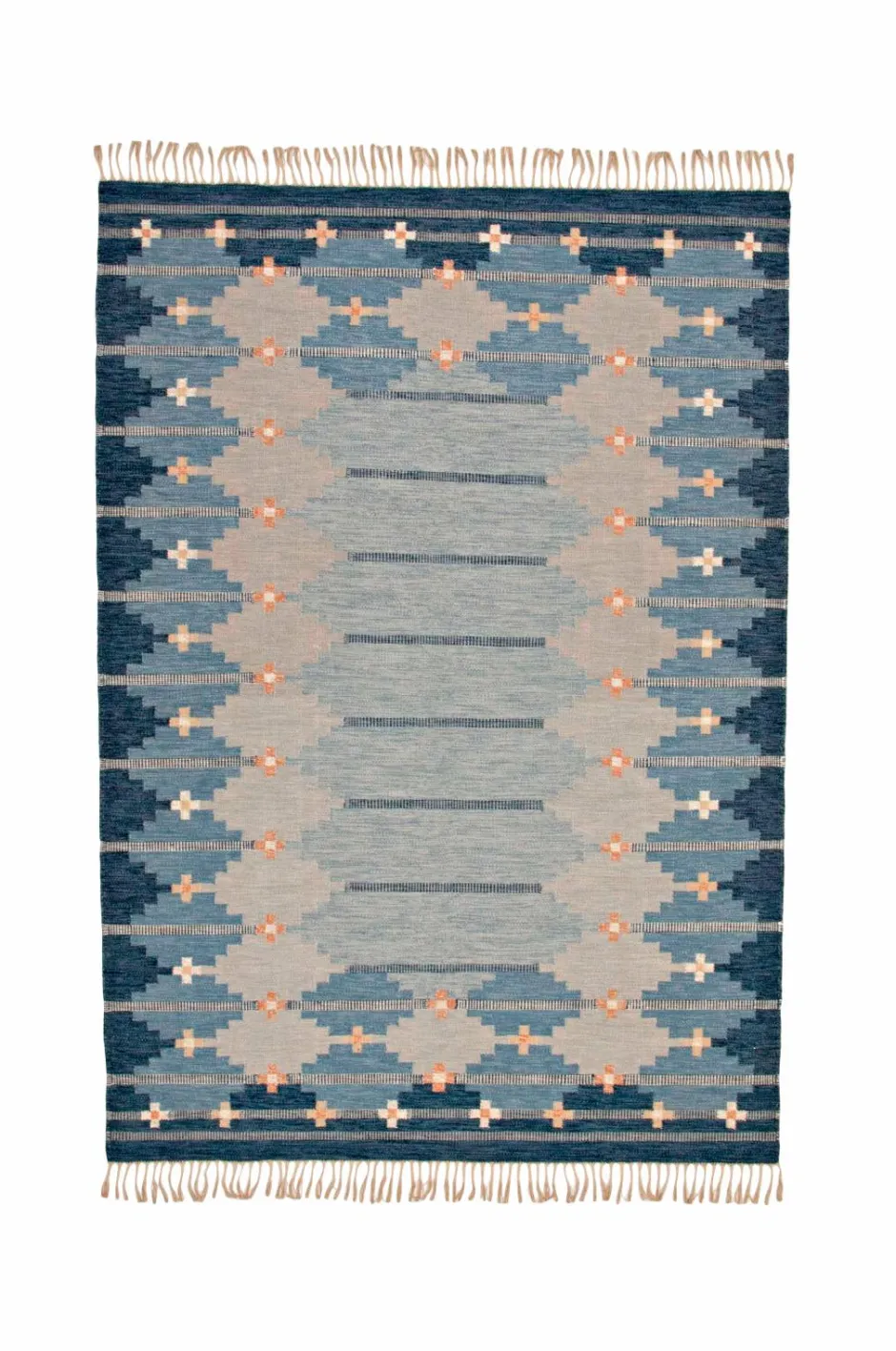 Bargi Uldtæppe Röllakan 250 x 350 cm Blå