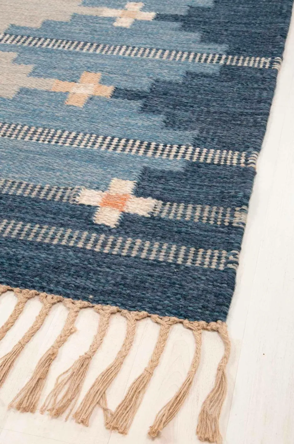 Bargi Uldtæppe Röllakan 250 x 350 cm Blå