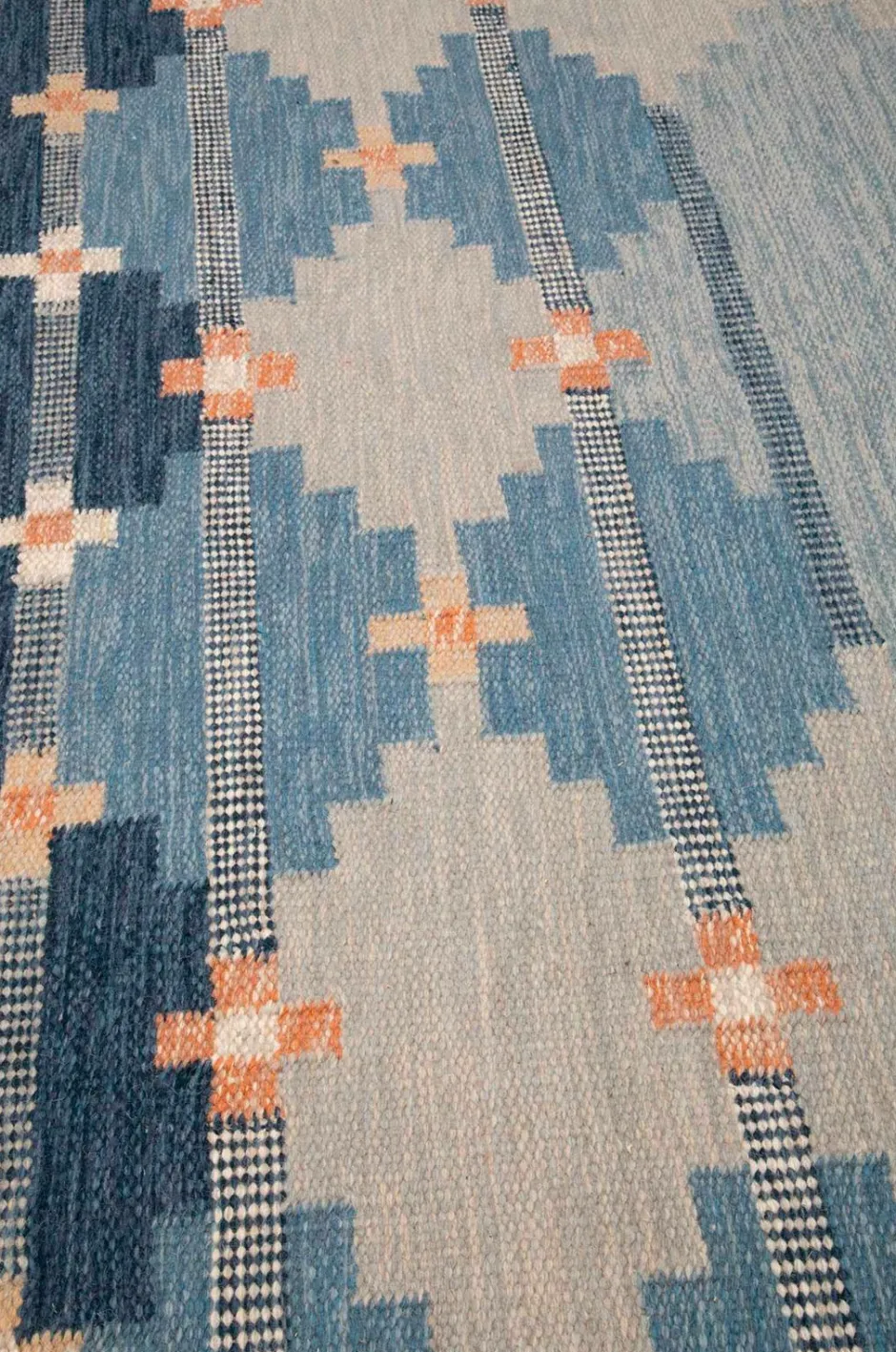 Bargi Uldtæppe Röllakan 250 x 350 cm Blå