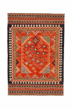 Best Bargi Woolcarpet Kilim Multi 205x300 cm Rød