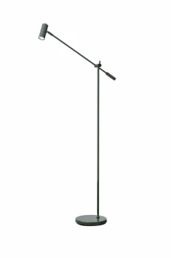 Clearance Belid Gulvlampe Cato højde 100-143cm cm dæmpbar Blank skovgrøn/matsort