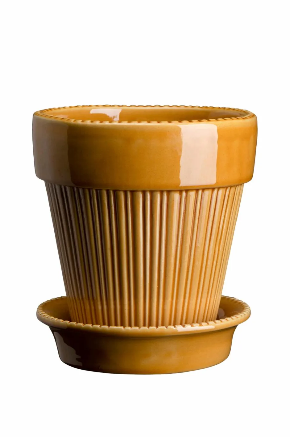 Discount Bergs Potter Simona Glazed, Ø 12 cm, sæt Bärnstensgul