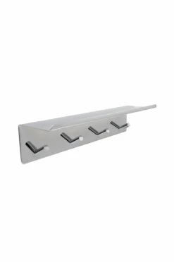 Discount Beslag Design Base - krogskinne med hylde Poleret krom