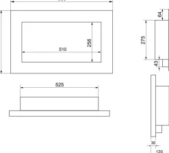 Best Biopejs Butikken Etanolkamin 65 cm Hvid / blank