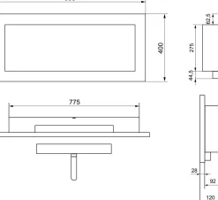 Biopejs Butikken Etanolkamin 90 cm Brun/kobber