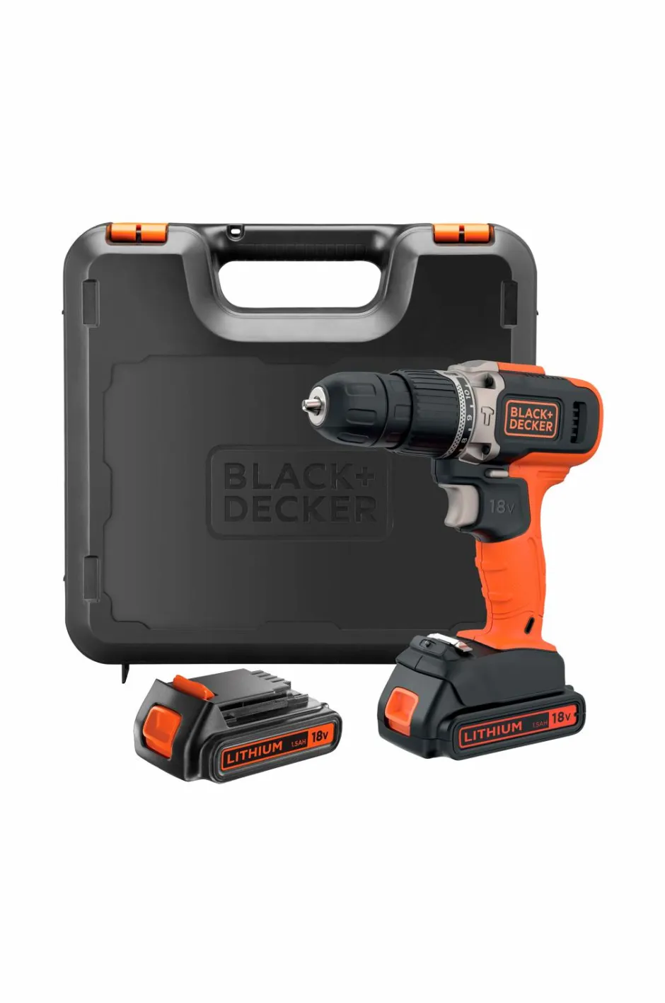 Outlet Black & Decker Slagboremaskine 18V lithium-ion 2X1,5AH