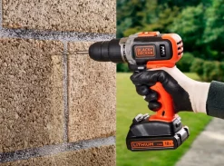 Outlet Black & Decker Slagboremaskine 18V lithium-ion 2X1,5AH