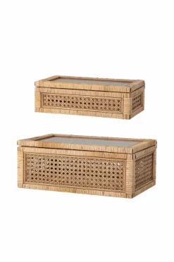Discount Bloomingville Opbevaringsbokse Lally Box i rotting, 2 stk. Nature