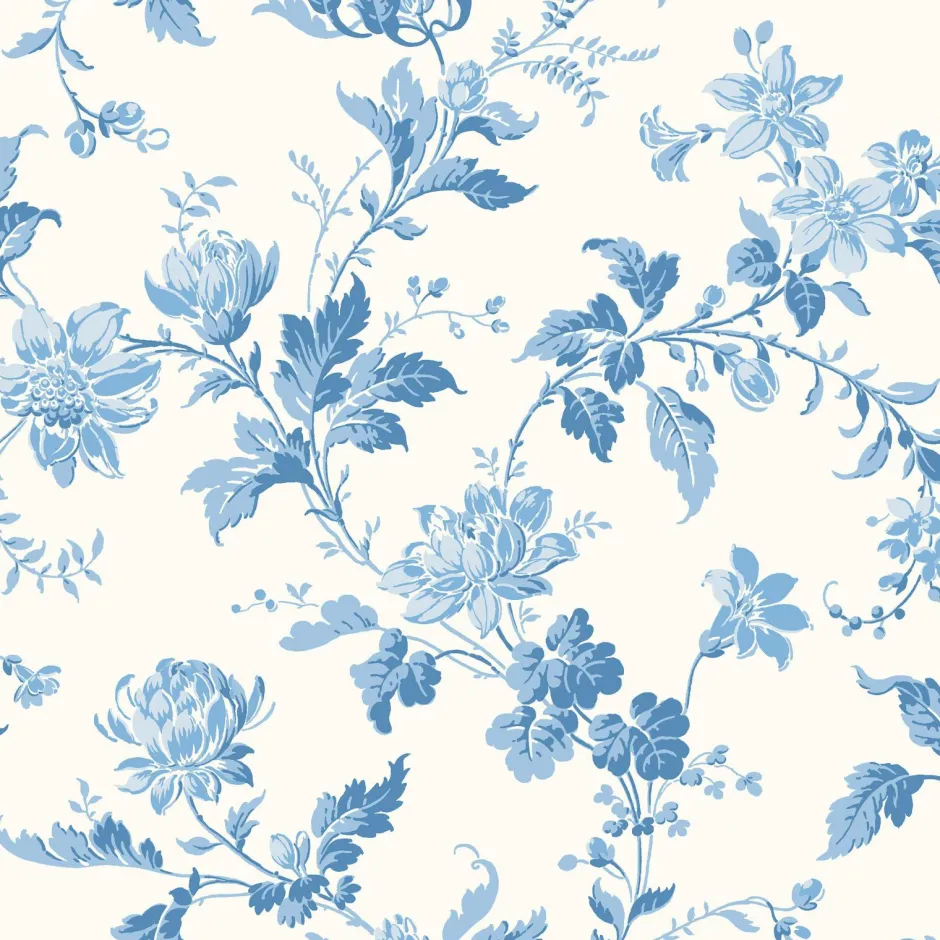 Best Boråstapeter Tapet Blomslinga Blue 6146