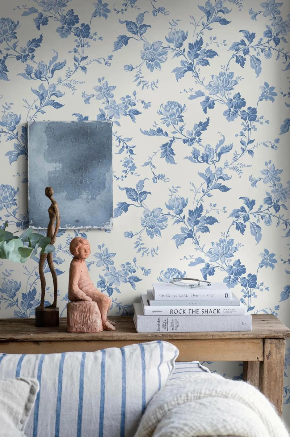 Best Boråstapeter Tapet Blomslinga Blue 6146