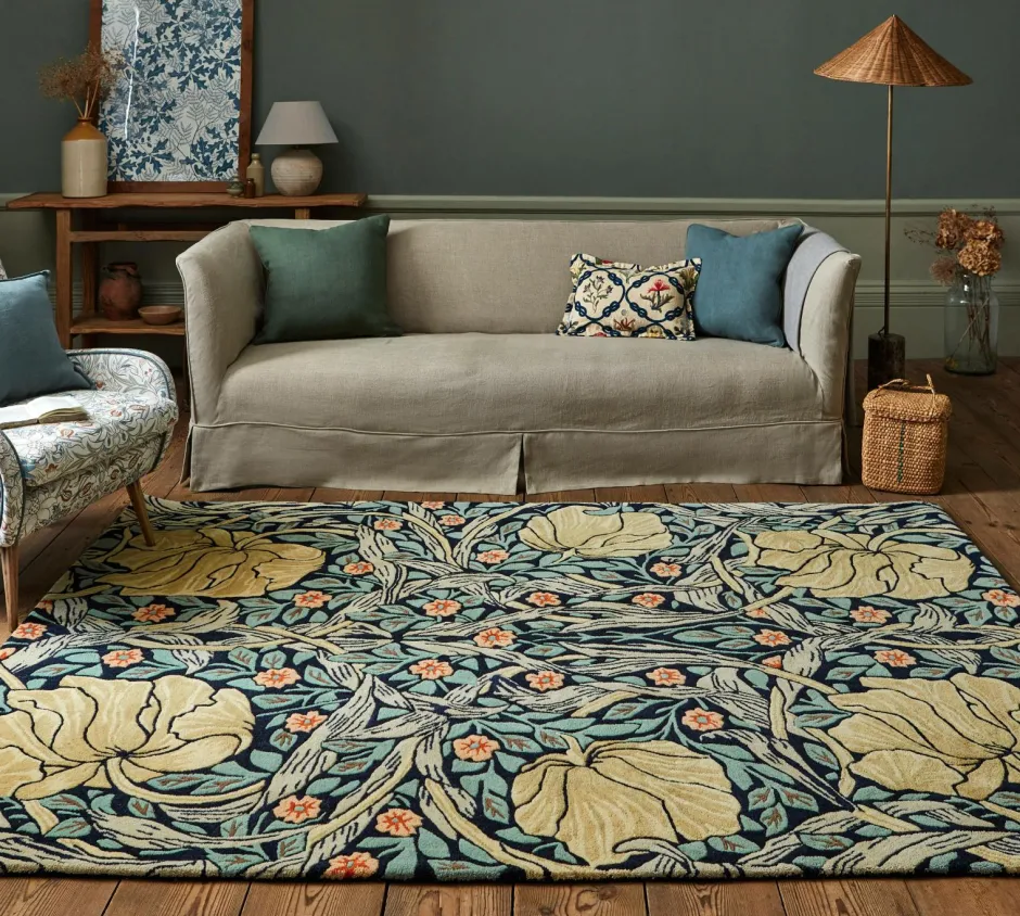 Best Brink & Campman Uldtæppe Pimpernel Indigo Multi