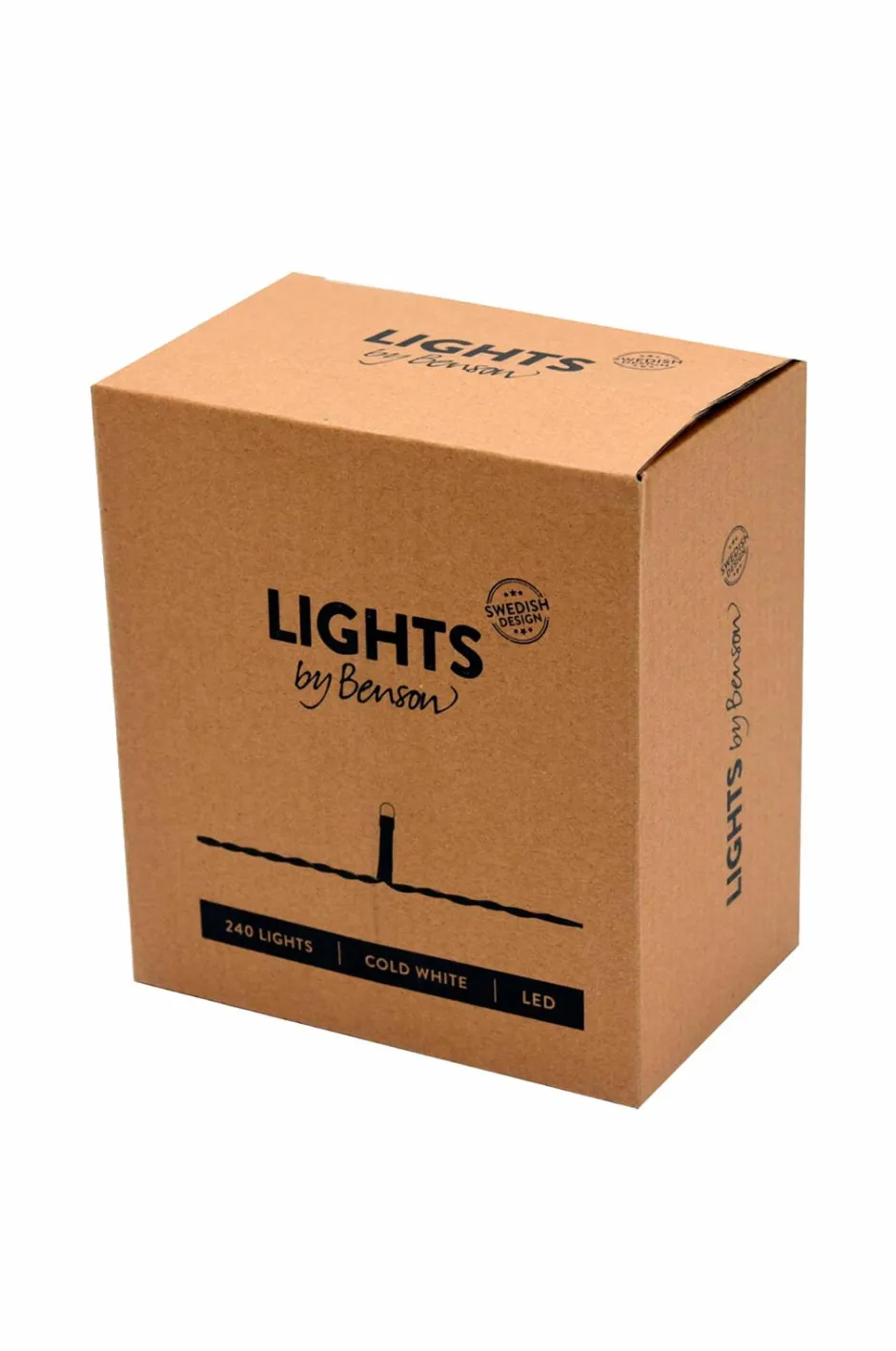 Best by Benson Lyskæde med 240 små LED-lys, indendørs/udendørs Matsort Grantham mat sort