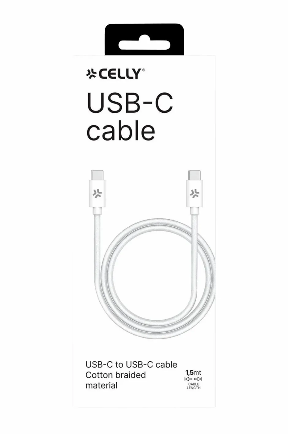 Best Celly Kabler USB-C – USB-C 60W 1,5 m No color