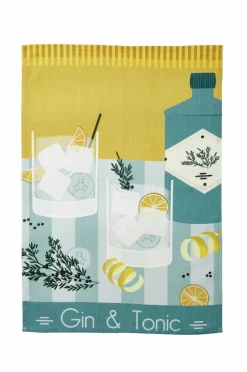Sale Coucke Køkkenhåndklæde Gin & Tonic 50x75 cm Turqouie
