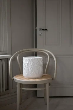 DBKD Krukke Swoon Stor højde 32 cm Skinnende hvid