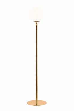 Sale Design For The People Gulvlampe Former Messing/Opal hvid