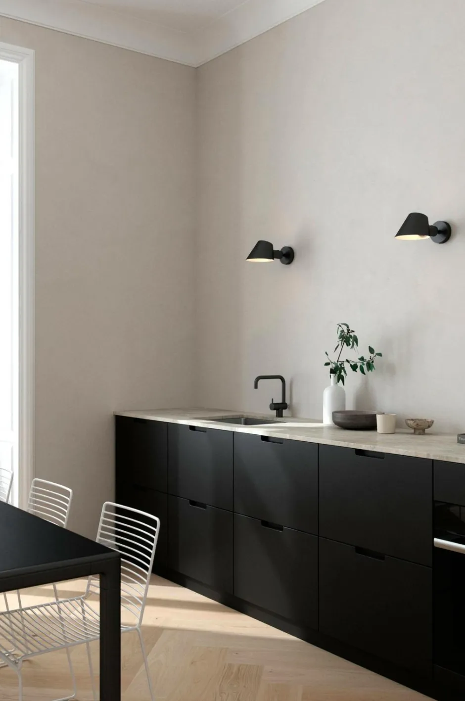 Best Design For The People Væglampe Stay Kort Sort