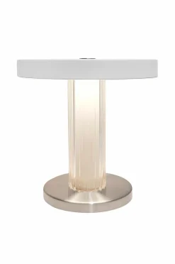 Clearance Design For The People Bordlampe Trezzi Bærbar Transperant/hvid/krom