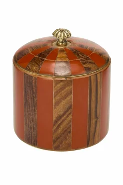 New Doing Goods Kasse Striped Circus Box Rød/brun