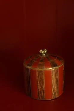 New Doing Goods Kasse Striped Circus Box Rød/brun