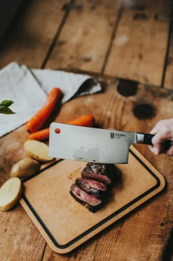 Online Dorre Kinesisk kokkekniv Asama Sort/rustfrit stål