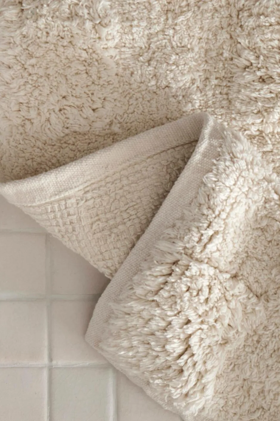 Clearance Ellos Home Bademåtte Saga Check Hvid